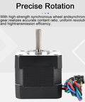 Prusa i3 MK3 MK3S+ X-Axis Step Motor NEMA17 42-40 Motor 2 Phase 1.8° Shaft 20mm with 350mm wire, front view