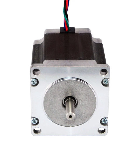 Front view of Nema 23 Stepper Motor 3.0A 269oz.in/1.9Nm 76mm Length Step Motor for CNC Mill Lathe Router, showing 6.35mm shaft.