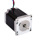 Front view of Nema 23 Stepper Motor 3.0A 269oz.in/1.9Nm 76mm Length Step Motor for CNC Mill Lathe Router with visible shaft