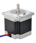 Image of a 3PCS Nema 23 CNC Stepper Motor 2.8A 1.24Nm/175.6oz.in 56mm Bipolar for Hobby CNC Kit with metal casing and wires.