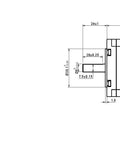 Technical drawing of Nema 23 Stepper Motor 8mm Shaft Bipolar 3Nm(425oz.in) 4.2A 57x57x113mm 4 Wires CNC Engraving Machine