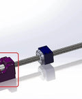 Rendered image of a ✝️ Nema 24 Servo Motor Steel Mounting Bracket and BK12 Ball Screw Fixed End Supports Bearing Mount with CNC Ball Screw