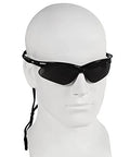 Nemesis Safety Glasses With Anti Fog Smoke Lenses For Outdoor Use 3 Pack on mannequin, showcasing sporty fit and design.