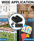 Wide application of Neodymium Cabinet Magnets 20 Lb Holding Power 12 Pack with Holes, used in kitchen, tool wall, refrigerator, outdoor.