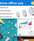 Rare Earth Neodymium Magnets 400 Pcs Set In 3 Sizes for Crafts DIY Fridges Whiteboards Cabinets Nickel Finish shown in use.