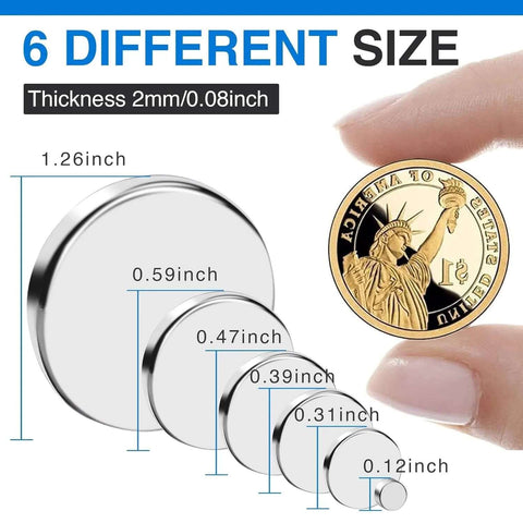 255 Pcs Rare Earth Neodymium Magnets Set In 6 Sizes For Crafts Whiteboards Refrigerators Home Office And School