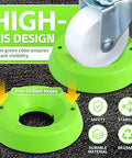 Trailer Jack Wheel Chock For Front Jack Wheel By MaxxHaul, Anti Sink Ground Plate In High Visibility Neon Green with Pre-Drilled Holes