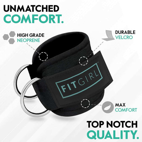 Neoprene Ankle Strap For Cable Machines Comfortable Glute Attachment For Home Gym Workouts Ideal Mint Color 1 Pack