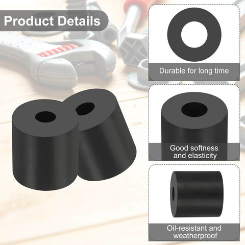 Reduce vibration and noise with 20 durable neoprene anti vibration spacers, 6mm ID x 25mm OD x 25mm thick, ideal for HVAC.