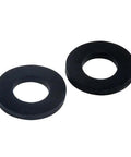 Neoprene Rubber Flat Washer Grommet 1 Inch OD One Half Inch ID 0.075 Inch Thick Pack Of 15, showing two black washers