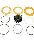 Neoprene Impeller with Gaskets kit showing impeller and multiple gaskets for marine cooling pump installation