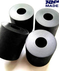 Four Pack Made In USA Premium Quality Neoprene Rubber Spacers One Inch Outer Diameter Three Eighths Inch Inner Diameter One Inch Thickness