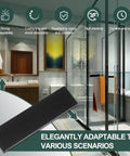 200 Pack Neoprene Setting Blocks For Glass Centering And Channel Installations Cushioned Spacers For Secure Support And Precise Alignment One Eighth By One Half By Two Inches Black, displayed in a bathroom setting with shower enclosure.