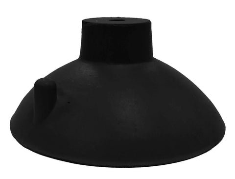 3 Inch Diameter Heavy Duty Neoprene Suction Cup With Brass Insert And Female Thread One Quarter Inch 20 TPI, side view