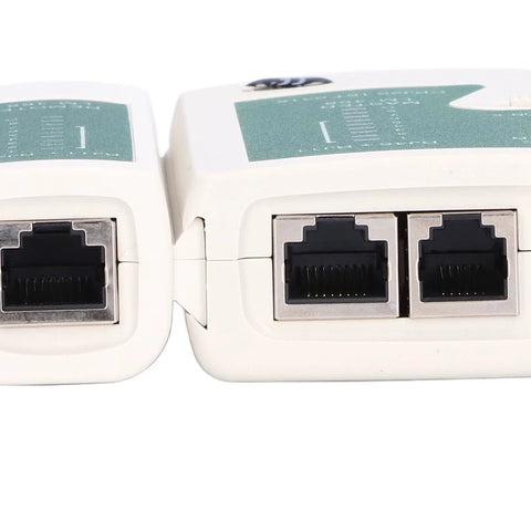 Close-up of network cable tester included in Network Cable Tool Set, Wire Stripper Pliers Repair Maintenance Kit, 3 Purpose Wire Pliers.