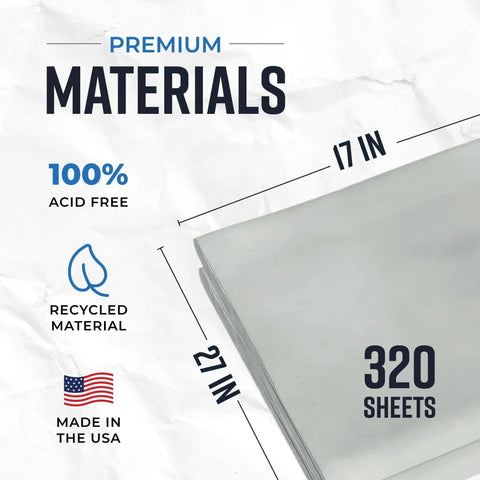 Newsprint Packing Paper Sheets For Moving 10 Lb 320 Sheets 27 By 17 Made In USA For Wrapping Dishes And Fragile Items