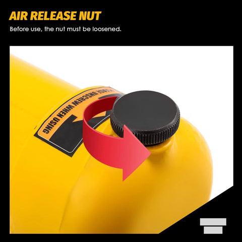 Close-up of air release nut on NEWTRY Hydraulic Hand Pump CP-700 10000psi Manual Hydraulic Pump Power Pack for industrial use.