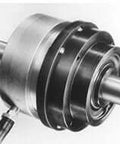 Side view of Nexen 912112 5H30PSP Single Position Tooth Clutch, Air Engaged, showing metal construction and shaft mounting.