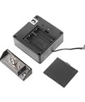 Discreet USB powered cabinet lock with NFC and RFID access for wooden drawers, lock components laid out separately