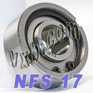 NFS17 one way clutch 17x47x19mm sprag freewheel backstop clutch requiring external bearing support, close-up view.