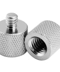 3/8 Inch Female To 1/4 Inch Male Thread Adapter For Camera Monitors Microphones Stands And Tripods Nickel Plated Brass Construction