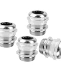 Set Of Four NPT 3/4 Inch Nickel Plated Copper Waterproof Cable Glands With IP68 Sealing, Adjustable 13-18mm Cable Connectors