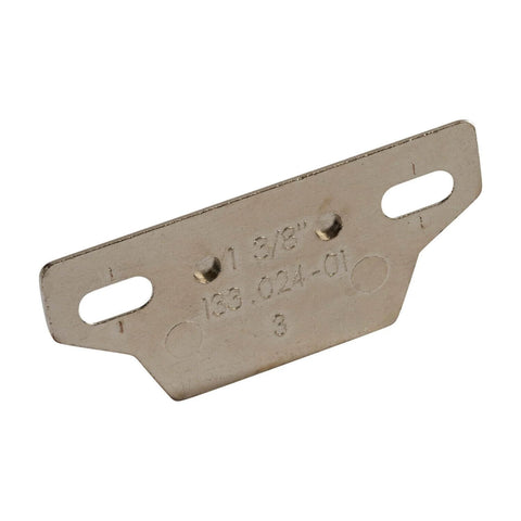 ✝️ 1-Pack 1-3/8"" + Overlay Face Mounting Plate 133.024 for Compact 33 110° Hinge Nickel Finish, side view of plate
