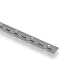 Heavy-Duty Continuous Pin Piano Hinge, 36 Inch By 1-1/2 Inch, Nickel Plated with holes for wood or metal applications