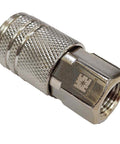1/4 Inch Air Coupler Quick Connect CFNPT Style Nickel Plated Steel Industrial Pneumatic Coupler With 1/4 Inch Flow Size