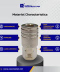 1/4 Inch Air Coupler Quick Connect CFNPT Style Nickel Plated Steel Industrial Pneumatic Coupler with 1/4 Inch Flow Size and 1/4 Inch Female NPT Thread