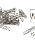 Metal Compression Spring 0.5Mm Wire Diameter 5Mm Outer Diameter 25Mm Length Silver Tone Nickel Plated 100 Pack For Small Mechanical Projects
