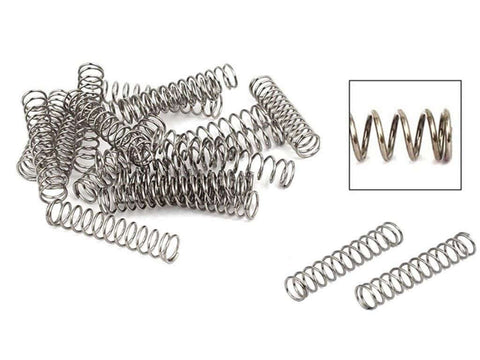Metal Compression Spring 0.5Mm Wire Diameter 5Mm Outer Diameter 25Mm Length Silver Tone Nickel Plated 100 Pack For Small Mechanical Projects