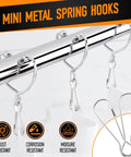 60 Pieces Nickel Plated Metal Spring Hook Buckles Snap Hanging Clips for Zippers Key Chains Plant Hangers and DIY Projects