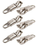 10 Pack Nickel Plated Quick Release Panic Snap With Fixed Eye For Get Back Whips Industrial Grade Paracord Carabiners Four Inch Length