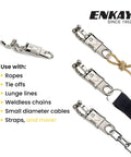 Nickel Plated Panic Snap 4 Inch With Quick Release And Secure Lock For Horse Tack and Accessories on ropes and chains
