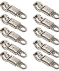 10 Pack Nickel Plated Quick Release Panic Snap With Fixed Eye For Get Back Whips Industrial Grade Paracord Carabiners Four Inch