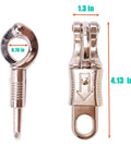 Nickel Plated Quick Release Panic Snap 3 Pack For Paracord And Rope Applications, dimensions labeled