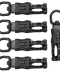 Set Of Five Nickel Plated 360 Degree Rotating Quick Release Clips For Outdoor Gear Heavy Duty Metal Snaps Ideal For Climbing