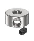 Close-up of 10pcs Set Screw Collars 3.05mm Bore Shaft Collars, 8mm OD, 4mm Width, Landing Gear Stopper Wheel Collar made of nickel-plated steel