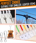 60 Pieces Nickel Plated Metal Spring Hook Buckles Snap Hanging Clips for Zippers Key Chains Plant Hangers and DIY Projects in Three Sizes 20mm 30mm and 40mm Durable Rust Resistant displayed with lightweight items