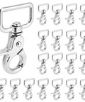 Swivel Snap Hooks 360 Degree Rotation Heavy Duty Trigger Snaps Nickel Plated For Leashes And Tacks 20 Pack in grid layout