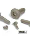 ✝️ SFB-M4-10-EL NBK Electroless Nickel plating Socket Button Head Cap Screws - Flange Made in Japan 20-Pack displayed on white background