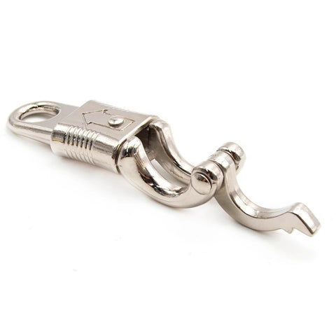 10 Pack Nickel Plated Quick Release Panic Snap With Fixed Eye For Get Back Whips Industrial Grade Paracord Carabiners Four Inch Length