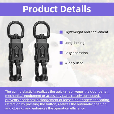 Set Of Five Nickel Plated 360 Degree Rotating Quick Release Clips For Outdoor Gear Heavy Duty Metal Snaps product details