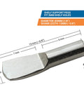 Diagram of heavy-duty metal shelf support peg with spoon tip, 1/8 inch diameter, for Twenty Five Pack One Eighth Inch Spoon Shaped Cabinet Shelf Pins