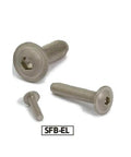 SFB-M3-6-EL NBK Electroless Nickel plating Socket Button Head Cap Screws - Flange Made in Japan, shown in 20-pack, stable alignment, 1-pack durability.