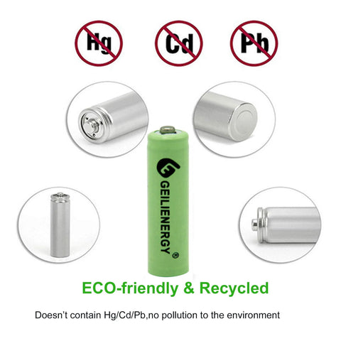 NiMH AA 600mAh 1.2V Rechargeable Batteries For Solar Lights 12 Pack eco-friendly design