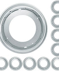 Nine Pack 12 Inch Lazy Susan Turntable Bearing Plate Heavy Duty 1000 Pounds Load Capacity Galvanized Steel for Kitchen Storage