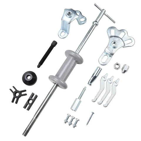 Nine Way Slide Hammer Puller Set For Front And Rear Axles Wheel Bearings Hubs And Gears with Jaws and Cross Blocks