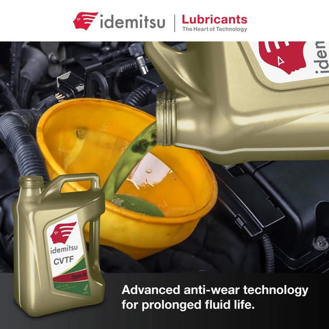 Pouring CVT Type N NS2 Transmission Fluid For Nissan Rides And Rigs 5 Qt Bottle into engine for anti-shudder performance.